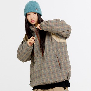 2324 USS2 Leather Pt Check Pullover BE 스노우보드복 자켓 남자여자공용