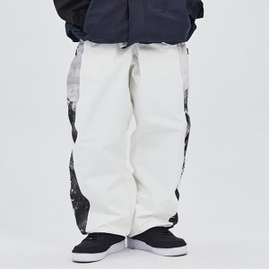 2324 BSRABBIT MOUNTAIN CITY WIDE PANTS WHITE