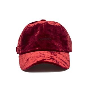 2021 BLING VELVET LOGO CAP RED