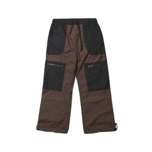 2122 BSRBT FRONT ZP TRACK PANTS BROWN