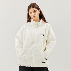 2122 QMILE 131 STRIPE QUILTED JACKET WHITE