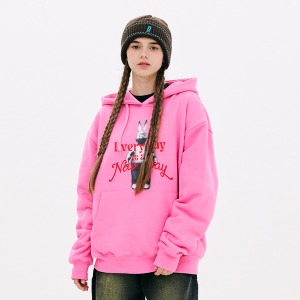 2324 BSRABBIT 3D EVERY DAY RABBIT HOODIE PINK