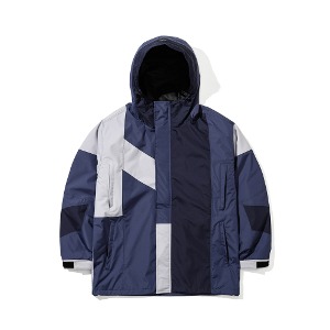 2324 BSRABBIT CHAOTIC INCISION HOODED JACKET NAVY 비에스래빗스노우보드복
